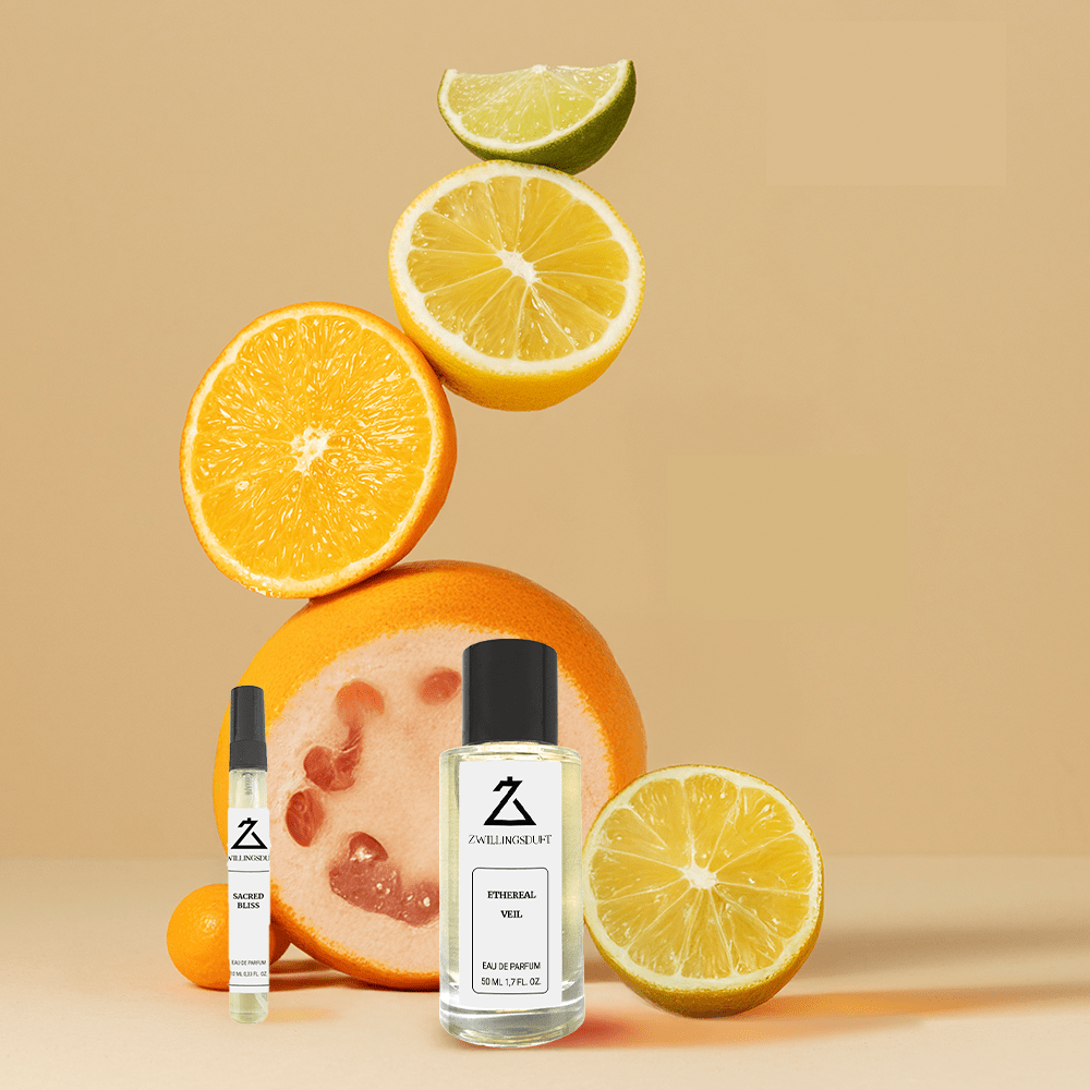 Zwillingsduft Ethereal Veil Eau de Parfum – Frischer, zitrischer Duft mit Noten von Orange, Zitrone, Limette und Grapefruit, perfekt für einen belebenden Start in den Tag